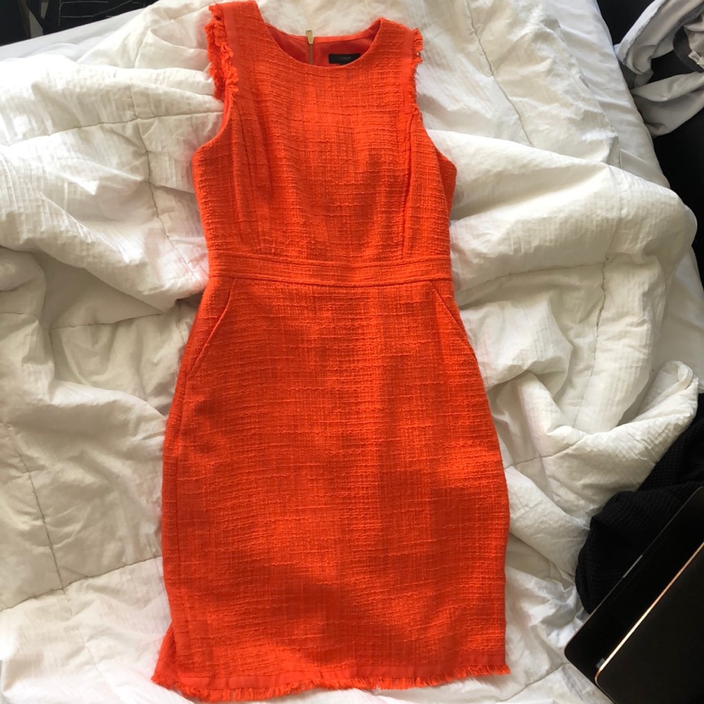 J Crew Orange Size 6 Shift Dress